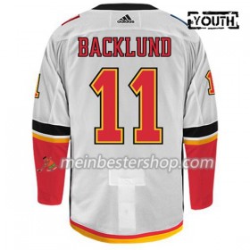 Calgary Flames MIKAEL BACKLUND 11 Adidas Weiß Trikot Authentic - Kinder
